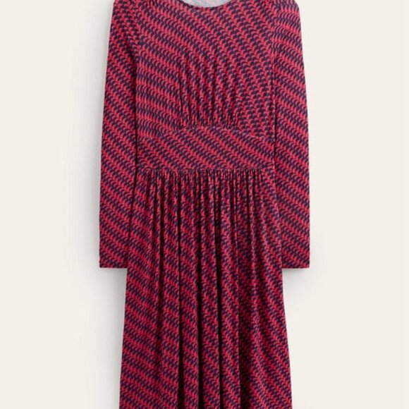 Boden Dresses & Skirts - BODEN Thea Long Sleeve Pink Geometric Midi Dress 12P